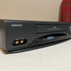 Admiral 4 Head VCR w Auto Head Cleaning System JSJ 20418 VHS Player Recorder