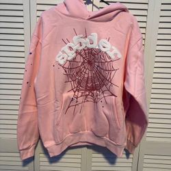 Sp5der OG Web Hoodie Pink