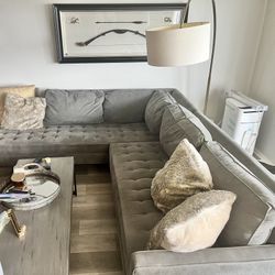 Sectional Couch + Dining Table Set