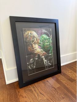 Star Wars Framed Art Print – Luke Skywalker & Yoda