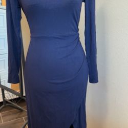 2 Way Beautiful Navy Blue Dress Size S New 