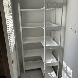 White L-Shaped Shelving unit