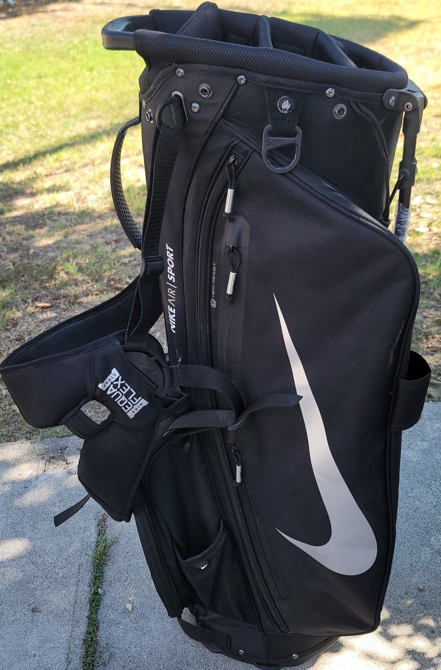 Brand New Nike Air Sport Sport Black Golf Bag Equa Flex Strap With