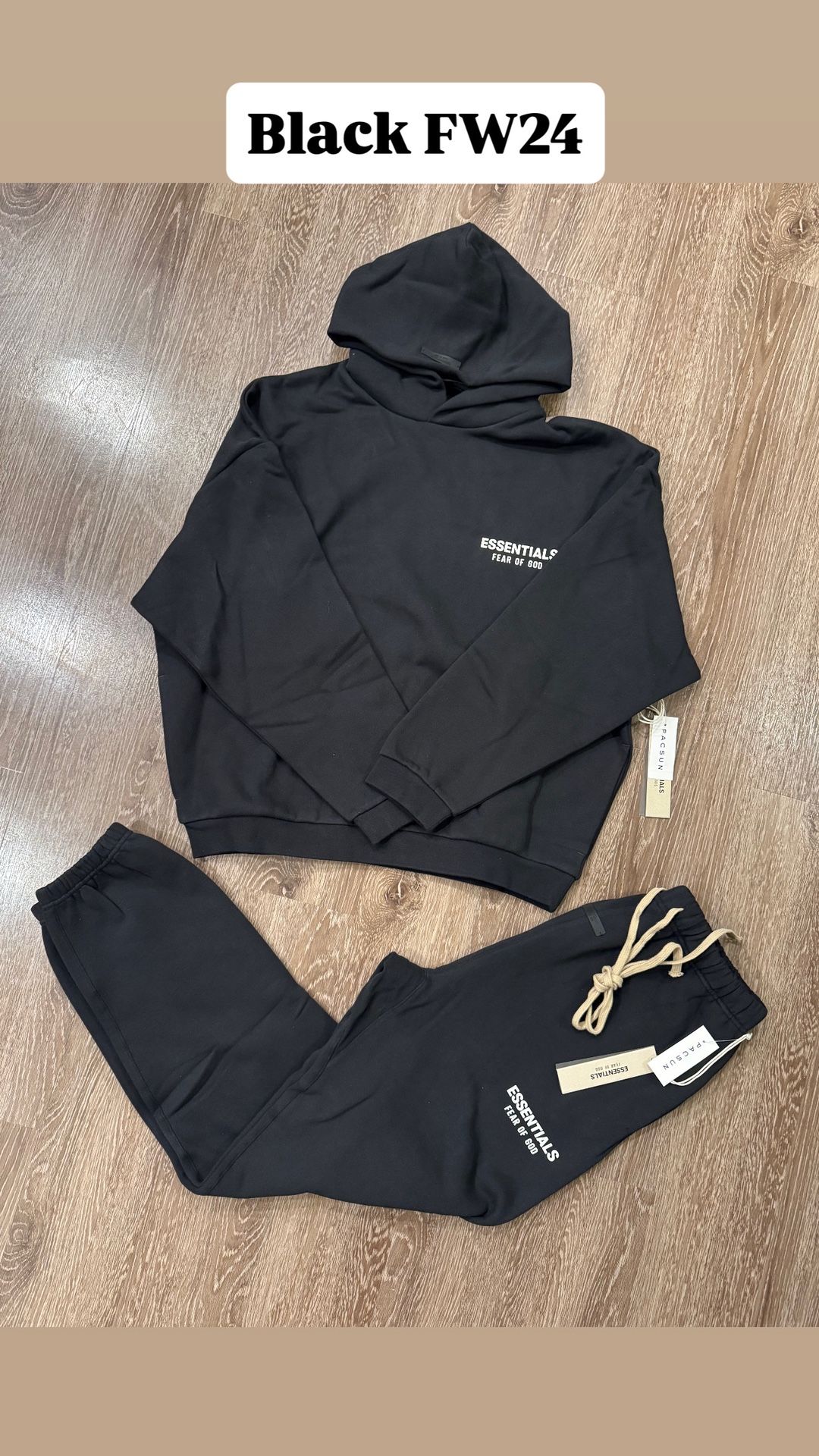 Essential Black FW24 Hoodie & Pants