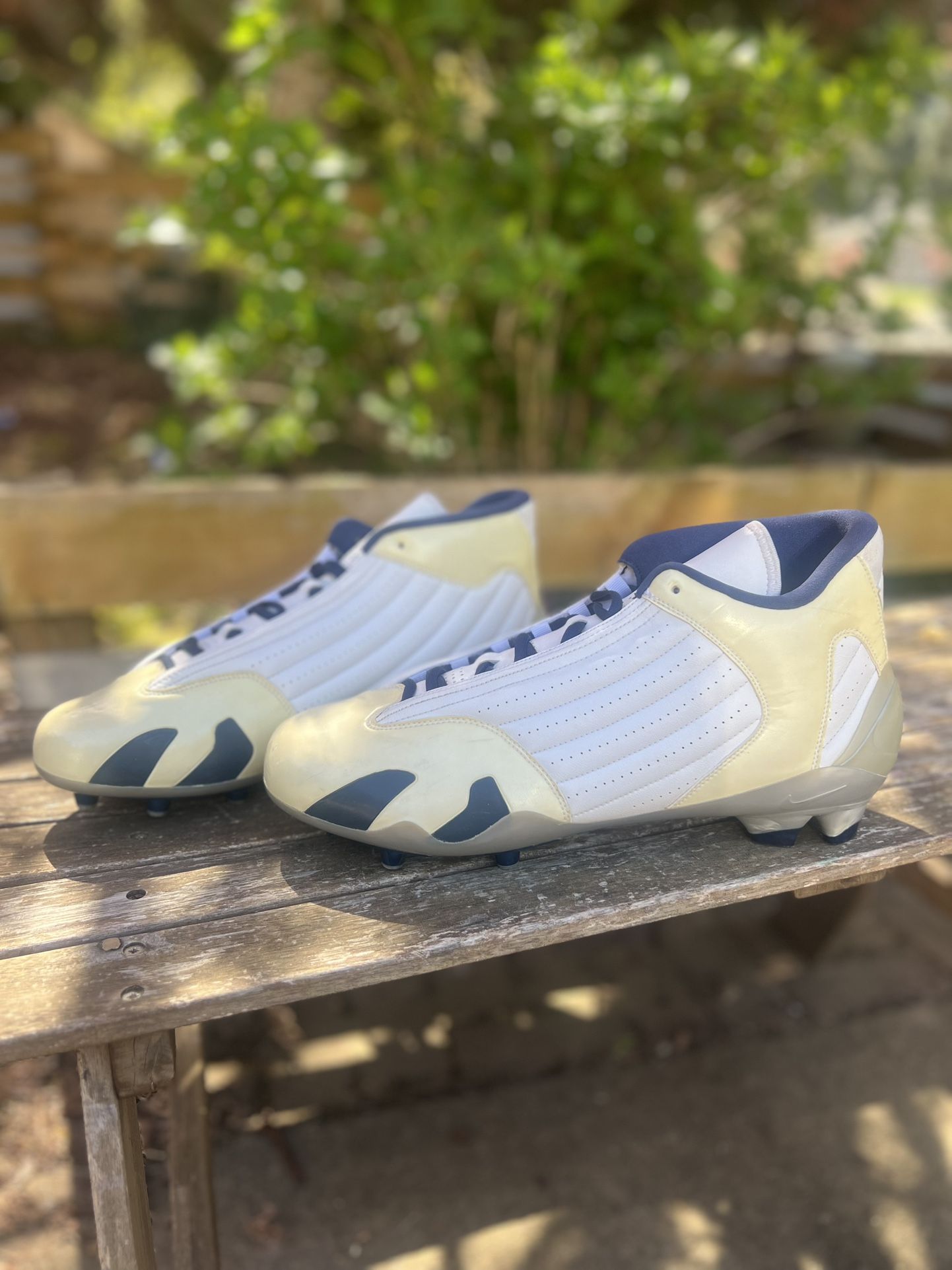 Air Jordan 14 Cleats. Terrell Owens Player Exclusive Sample.