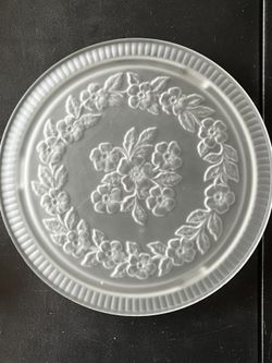 Vintage Etched Cake Dish