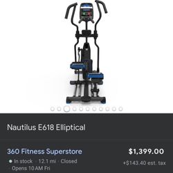 Nautilus E618 Elliptical 