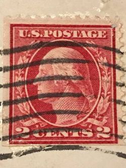 1925 U.S postage 2 cents George Washington stamp error