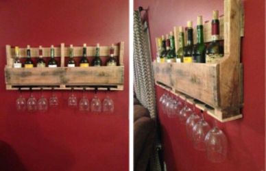 Handmade wine rack