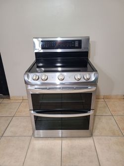LG Stainless Steel Double Oven Electric Range