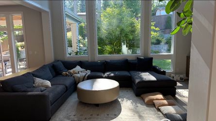 Room and Board metro sectional couch with chaise