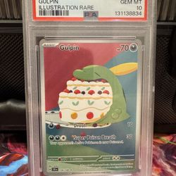 Pokemon PSA 10 Gulpin #154 Illustration Rare SCR EN