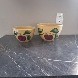 Vintage 1950  Watt Pottery Mixing Bowls Set 
