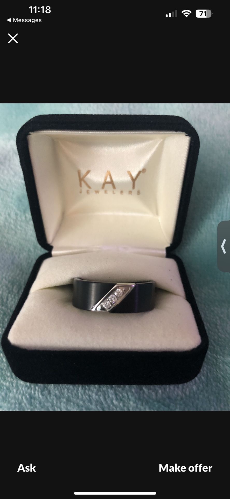 Men titanium wedding band