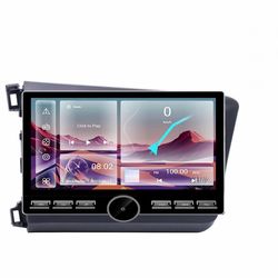 Car Stereo Radio Honda Civic 2012-2015, Wireless CarPlay Android Auto, 10.8 Inch Touch Screen Head Units, Bluetooth, GPS, FM, Backup Camera