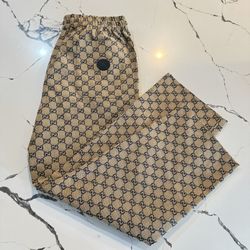 Gucci GG Jacquard Canvas Track Pant / Camel Men’s 