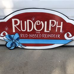 RUDOLPH THE RED NODED REINDEER MARQUEE Yard Decor Lawn Art
