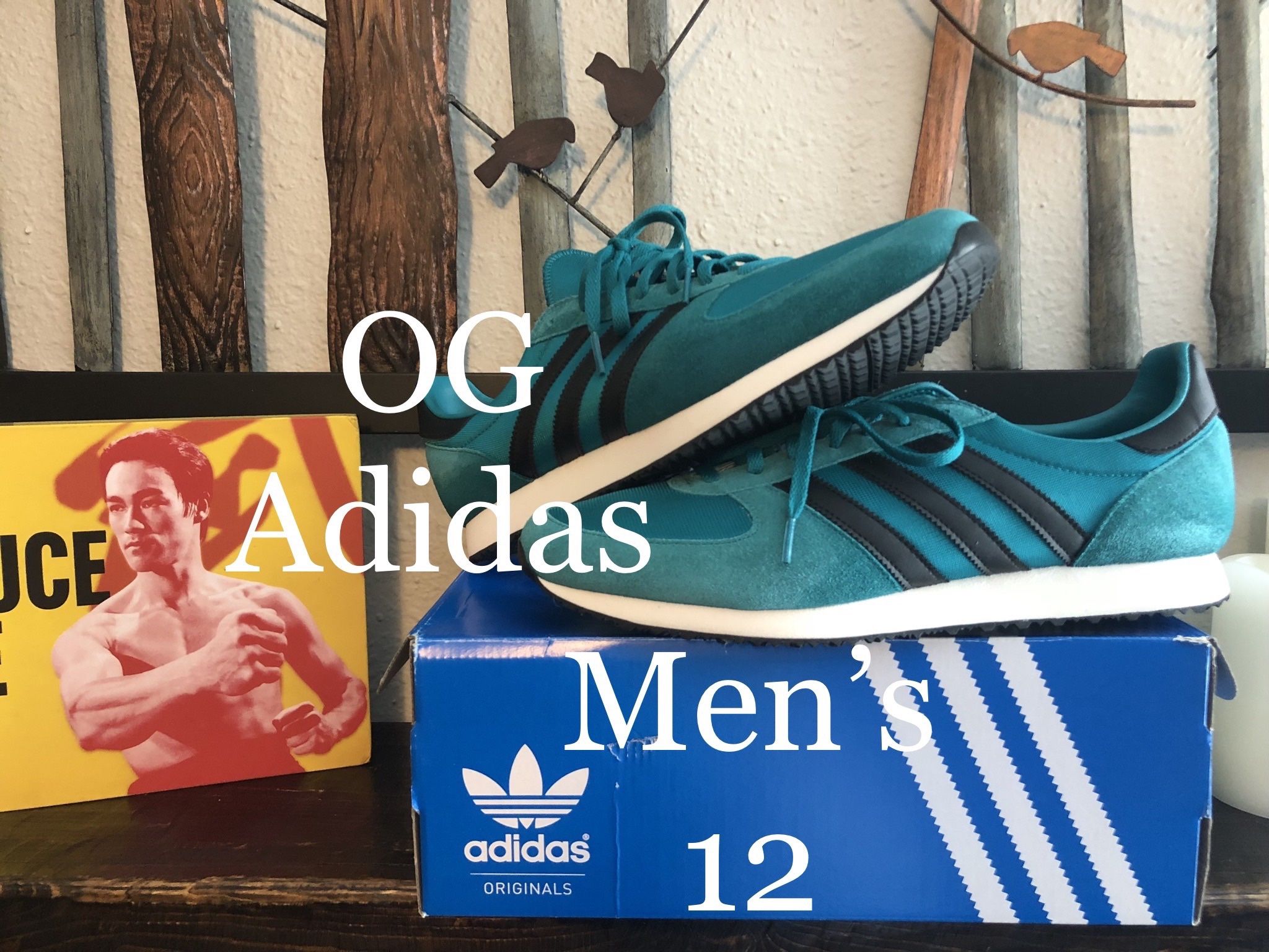 ADIDAS / OG NFL “Jaguars” NBA “Spurs” NHL “Sharks” / B-Boy Breakdancing / Men's 12 / Like New w/ Box!! / Dark Teal & Black