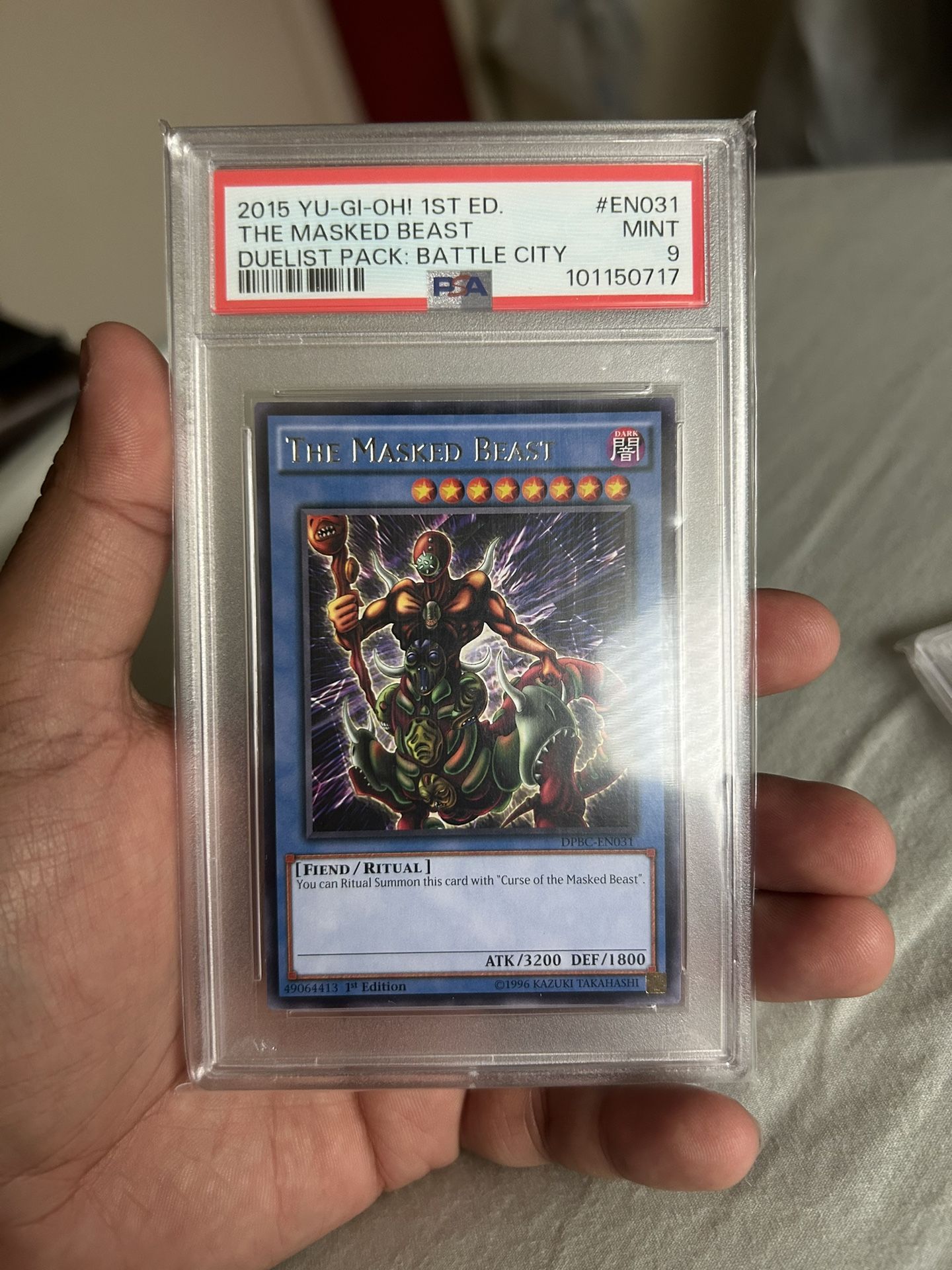 Yu Gi Oh! The Masked Beast PSA 9 2015