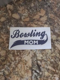 Bowling mom vinyl decal