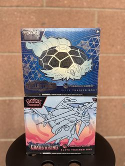 Stellar Crown Pokemon Center Etb And Chaos Rising Pokemon Center Etb