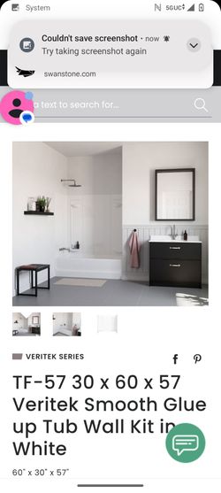 Swan TF-57 (Model TF57000.010)  shower walls
