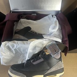 Air Jordan 3 Retro OG SP, Men’s 11, Blk/blk, NEW