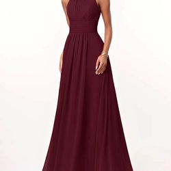 Azazie Burgundy formal dress Size 6