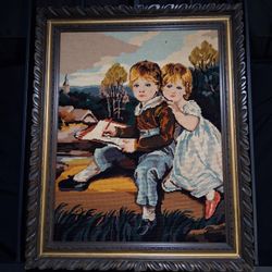 Antique Handwoven French Tapestry 