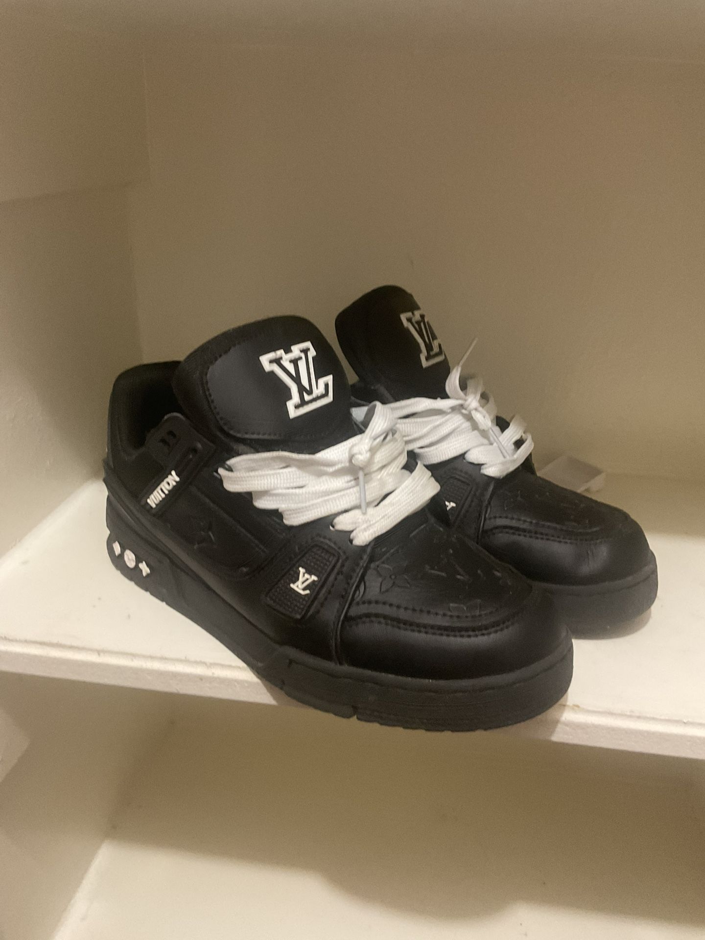 Mens Lv Shoes Black/white