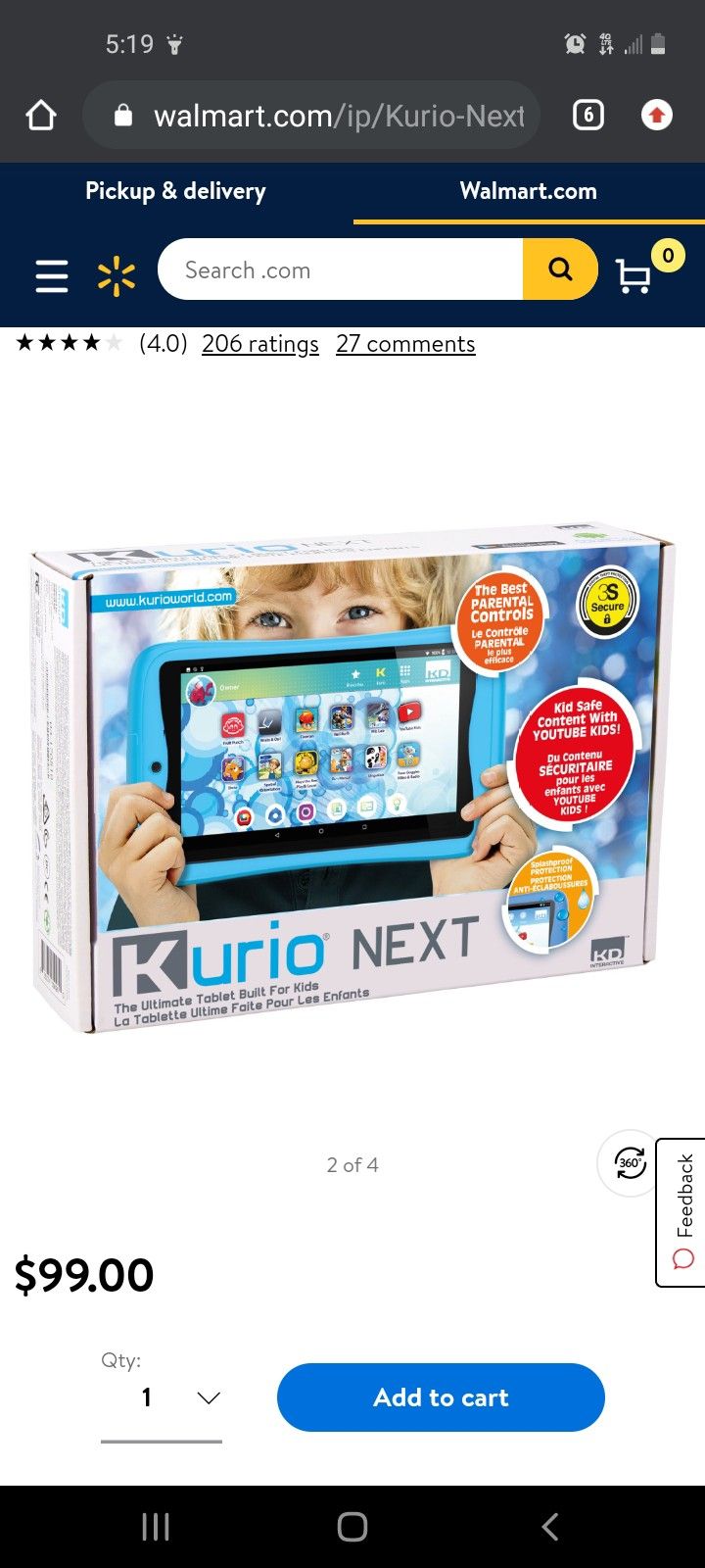 Kurio kids tablet brand new in the box