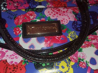 Betsy Johnson laptop bag with shoulder strap