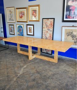 Modernist Burlwood Conference Table