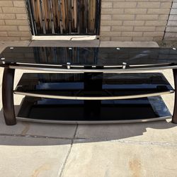 Modern black tv stand