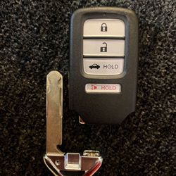 Honda Accord OEM 4-button Smart Remote Key Fob (Emergency Key included) 2018-2021 Only
