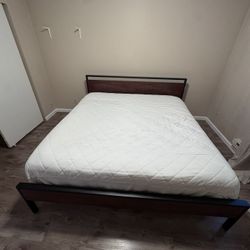 King Size Bed Frame + Mattress – $200 (As Is) – Pickup Today