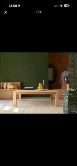 Solid Wood Rectangular Coffee Table