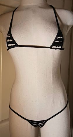 Zebra black n white micro bikini