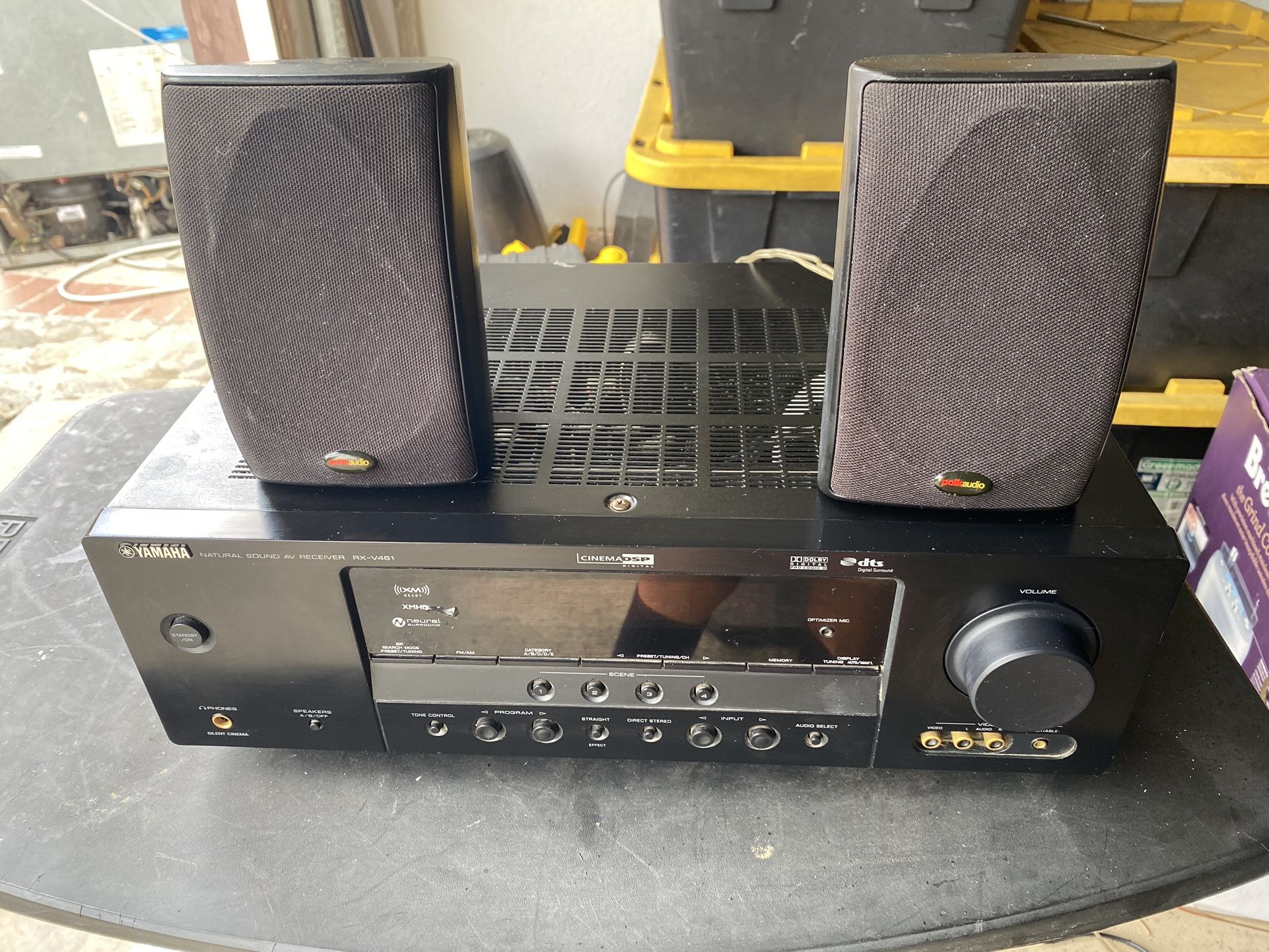 Receiver Music System Yamaha Receiver With Polk Speakers Works Great Sound Receiver Home Stereo MAKE AN OFFER!