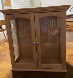 Wooden Glass Box with Stained Glass on Sides