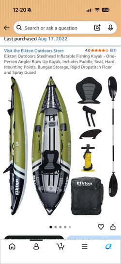 One or two person inflatable kayak