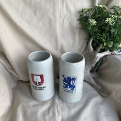 Large Beer Mugs Set Of 2