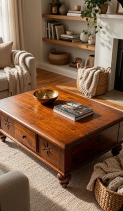 Ethan Allen Solid Wood Coffee Table $150.00 p/u Redlands, Ca.