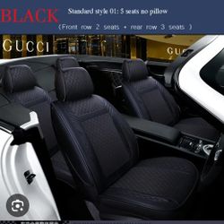 black leather car seats