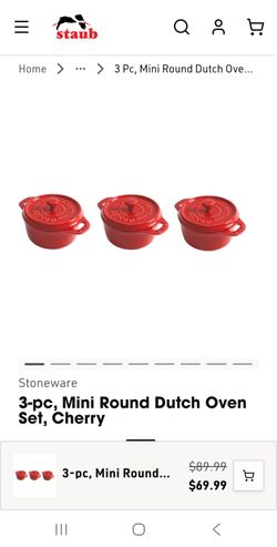 Staub 3-pc Mini Round Ditch Oven Set