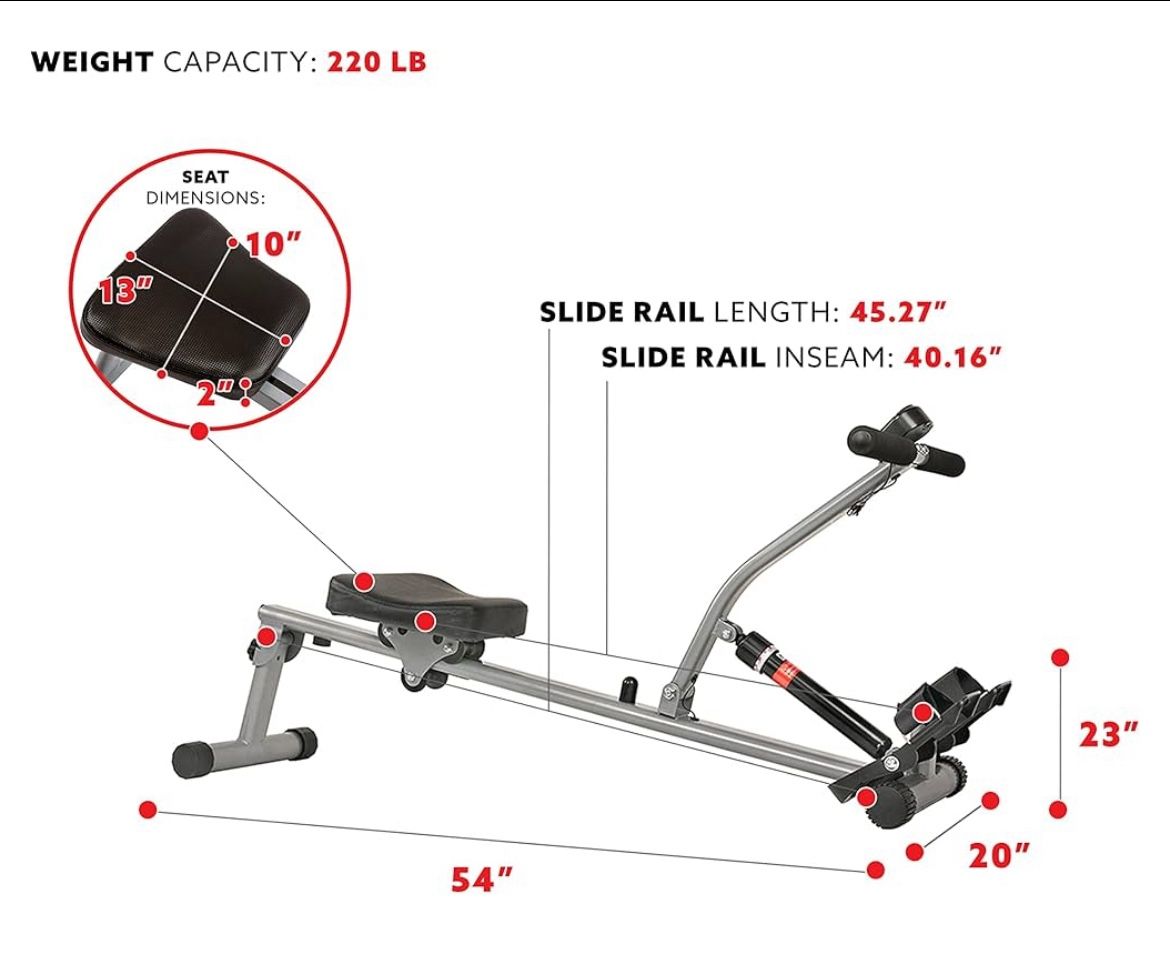 Sunny & Health Fitness Compact Rowing Machine