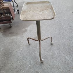 Mid Century Industrial Sode Table / Medical .with Tripod Footimgs