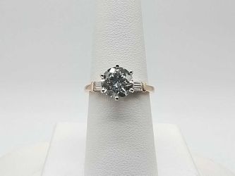 1.60 Dwt Diamond 3.2 Grams 14k Yellow Gold Ring Size 7 Mk0825llcmia