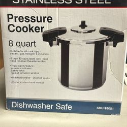 8-Qt Stainless Steel Pressure Cooker