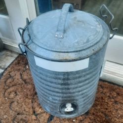 Vintage heavy duty galvanized cooler - $45